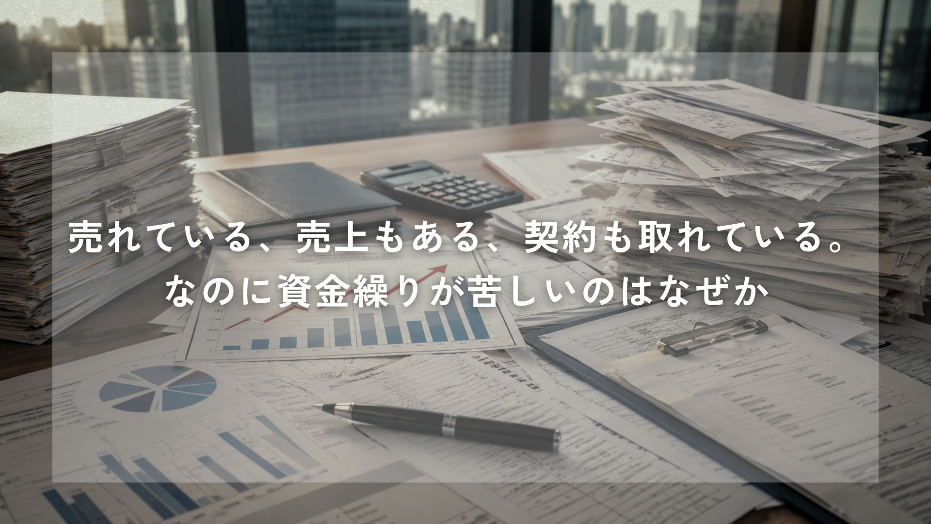 売れている、売上もある、契約も取れている。なのに資金繰りが苦しいのはなぜか